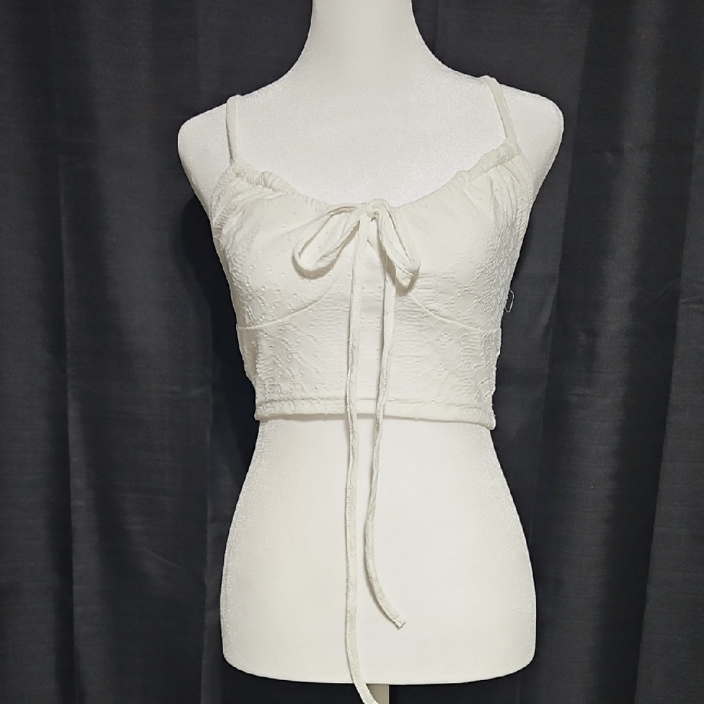Eyelet Cropped Tank